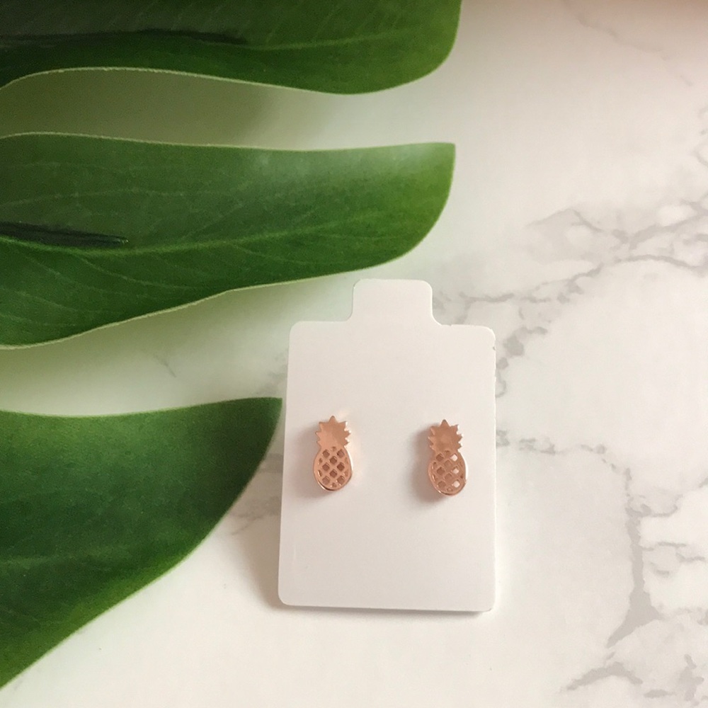 🆕925 Sterling Silver Pineapple Stud Earrings